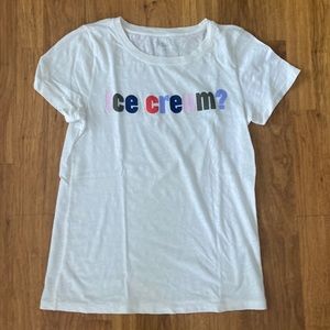JCrew graphic tee in cream